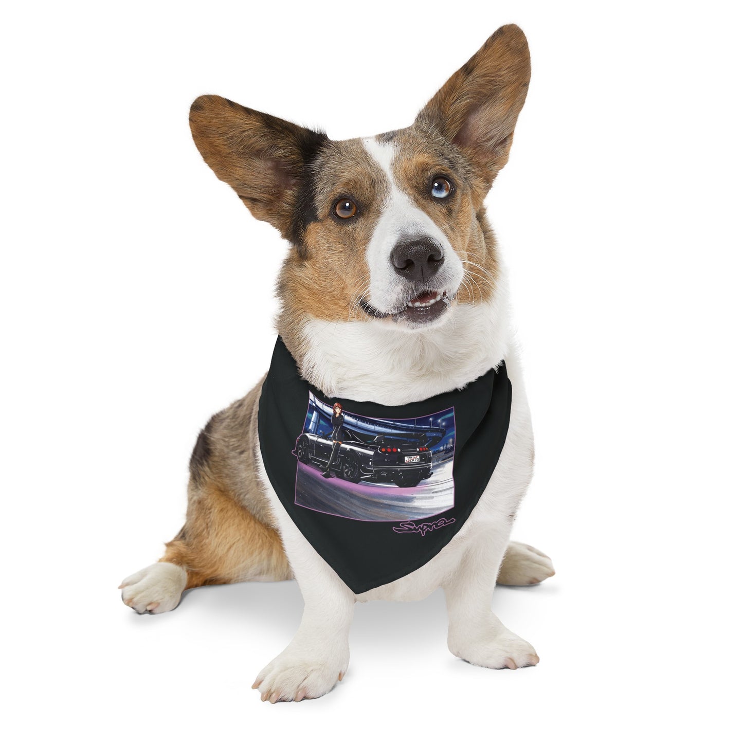 Toyota Supra Dog Bandana Collar (Waifu Edition)