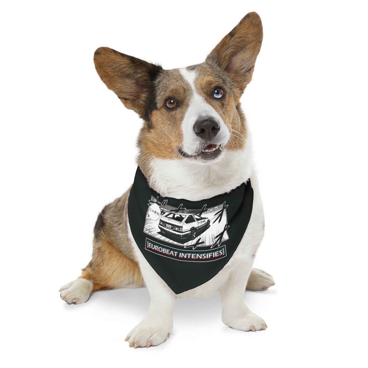 Toyota Sprinter AE86 Trueno Dog Bandana Collar (EUROBEAT INTENSIFIES)