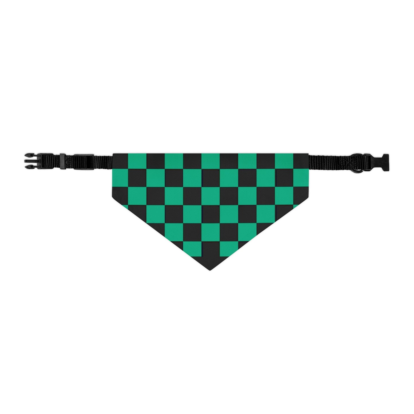 Green Checker Flag Dog Bandana Collar