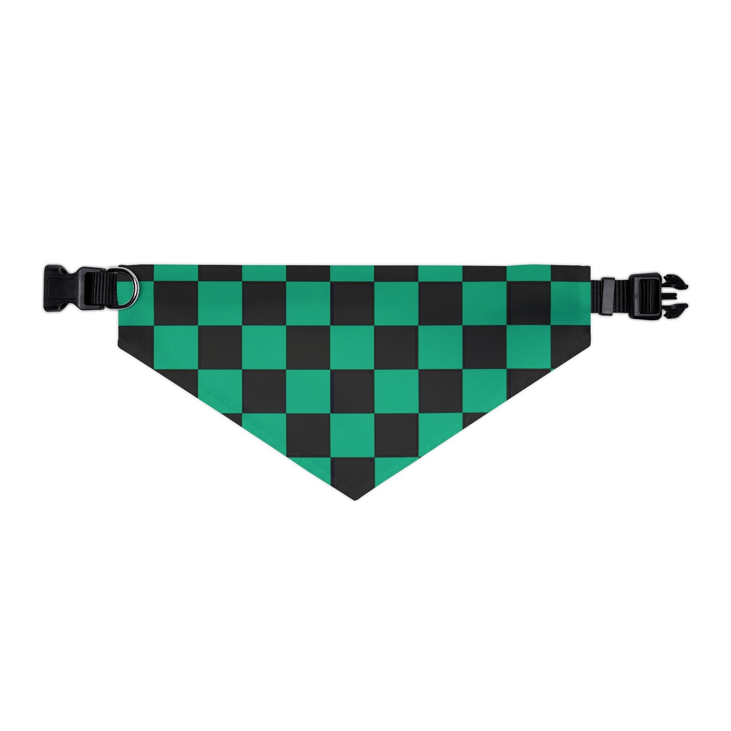 Green Checker Flag Dog Bandana Collar