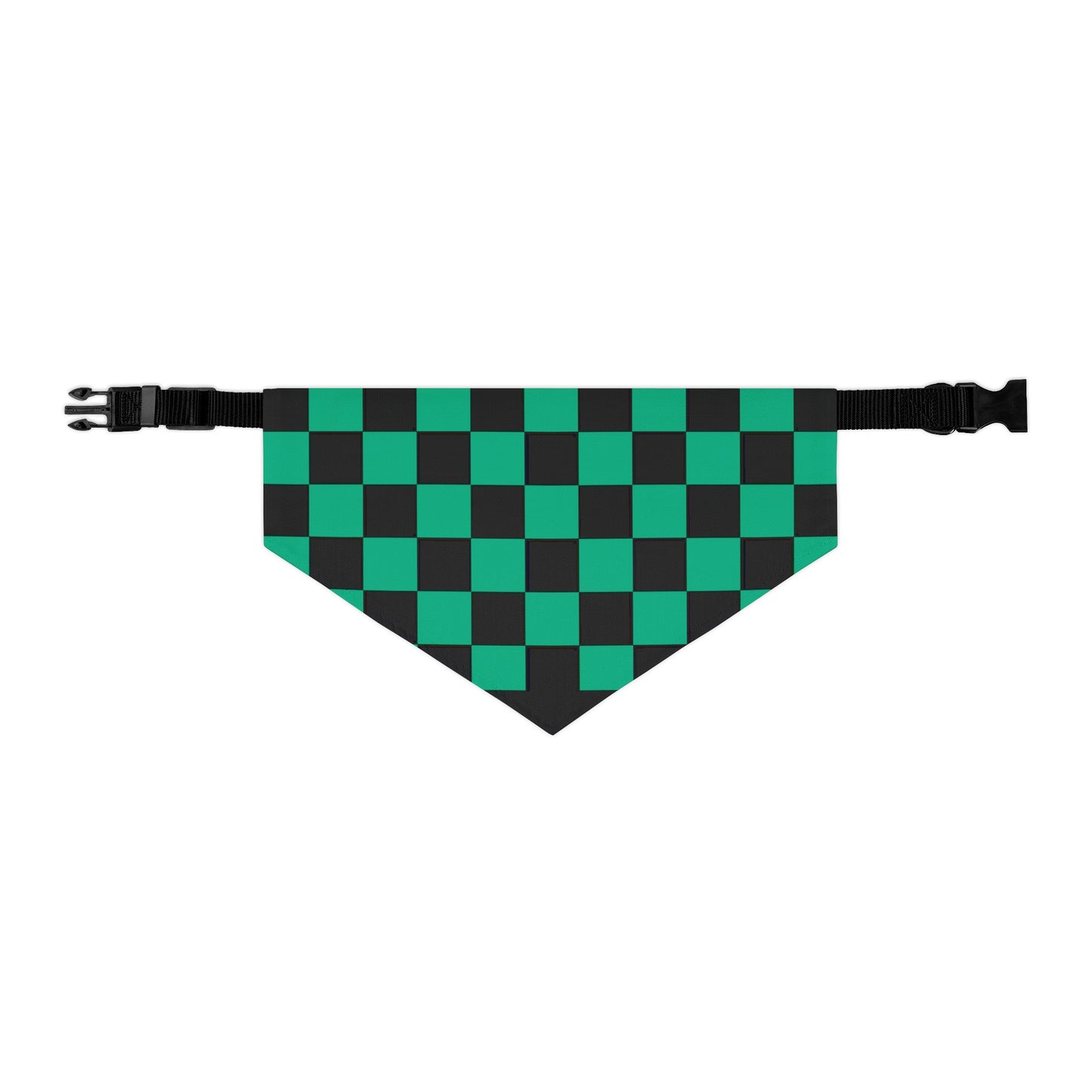 Green Checker Flag Dog Bandana Collar