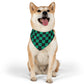 Green Checker Flag Dog Bandana Collar