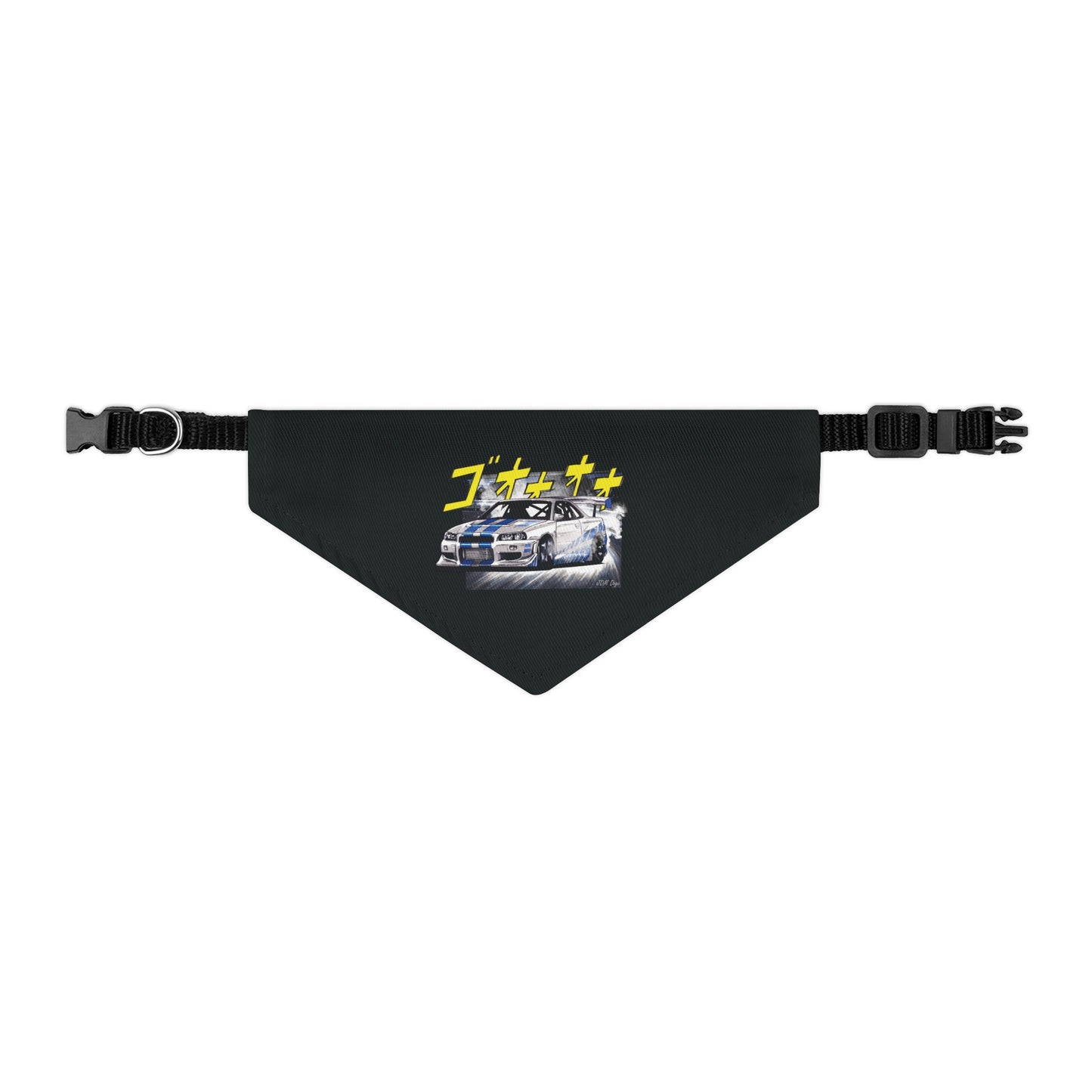 R34 Nissan Skyline Manga Style Dog Collar Bandana