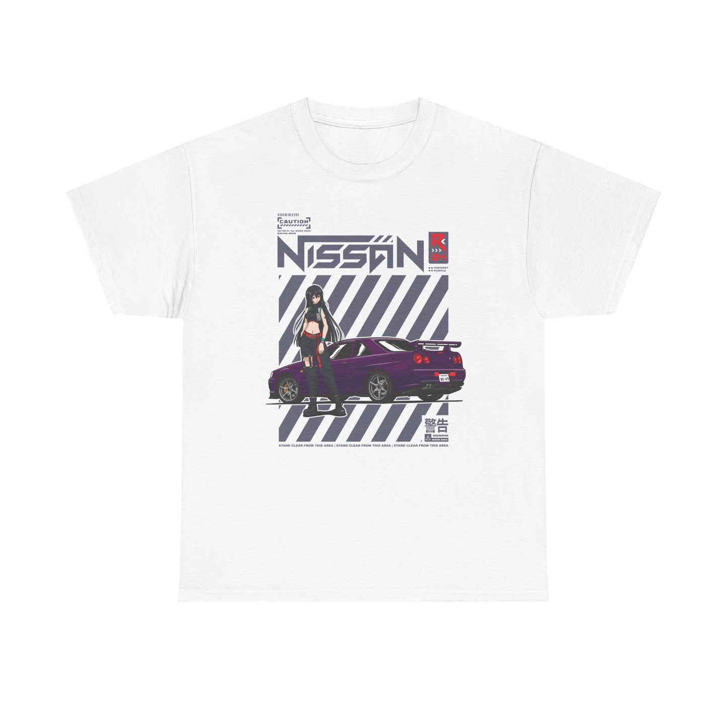 R34 Nissan Skyline T-Shirt (Waifu Edition)
