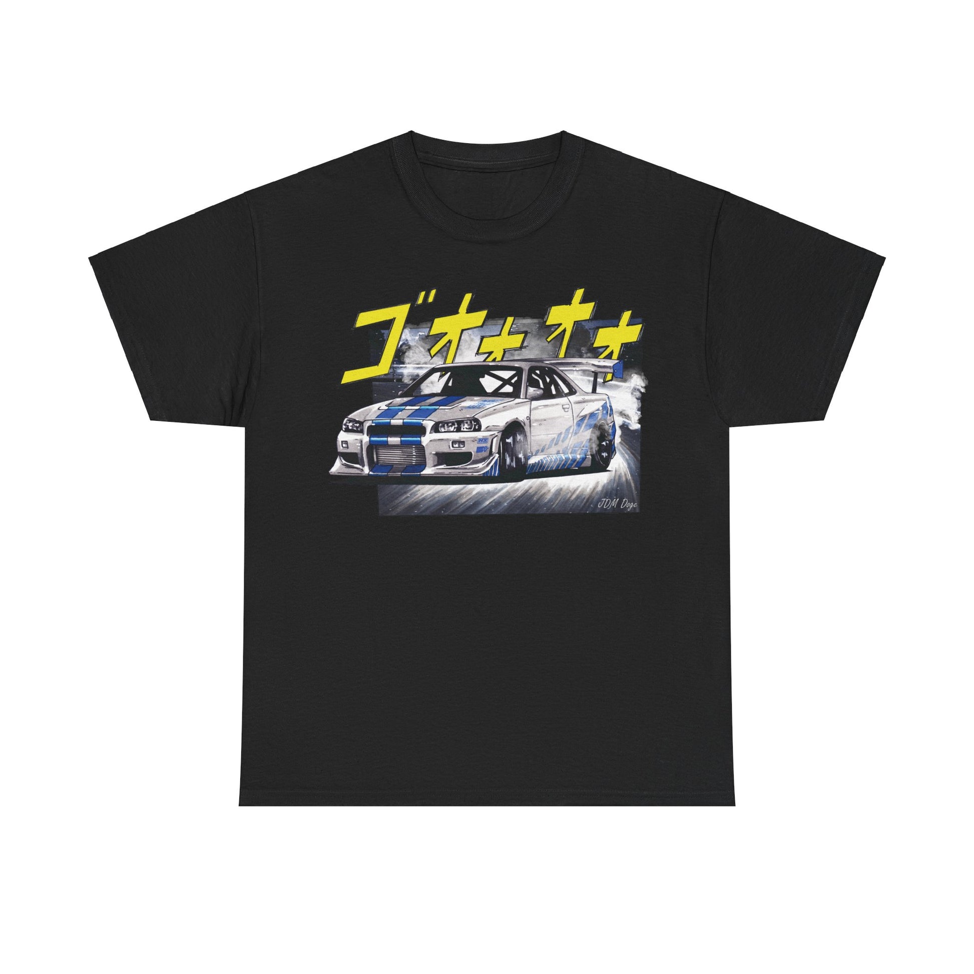 R34_Nissan_Skyline_Manga_Style_T-Shirt_JDM_DOGE_DRIFTING Paul walker shirt