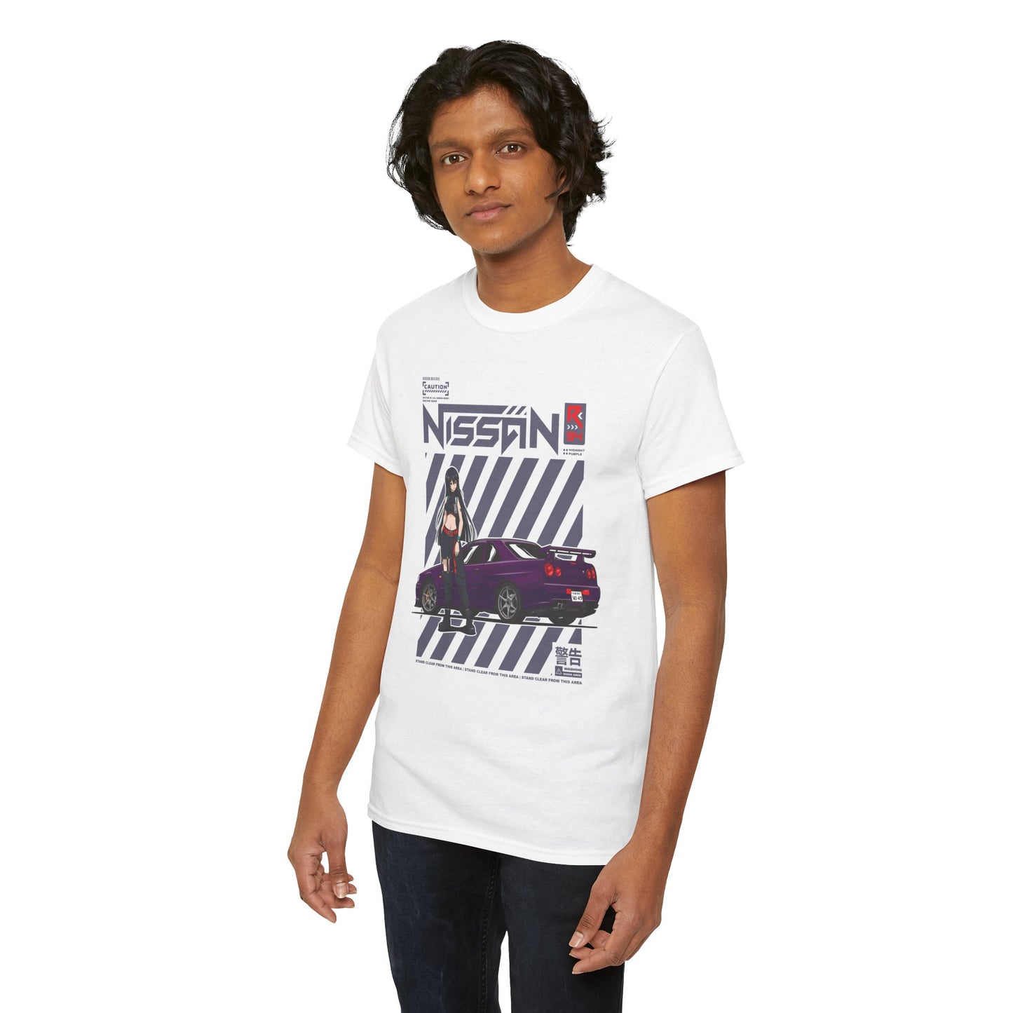 JDM SHIRT TO MATCH WITH YOUR DOG. R34 Nissan Skyline T-Shirt (Waifu Edition) CYBER PUNK DESIGN, 
