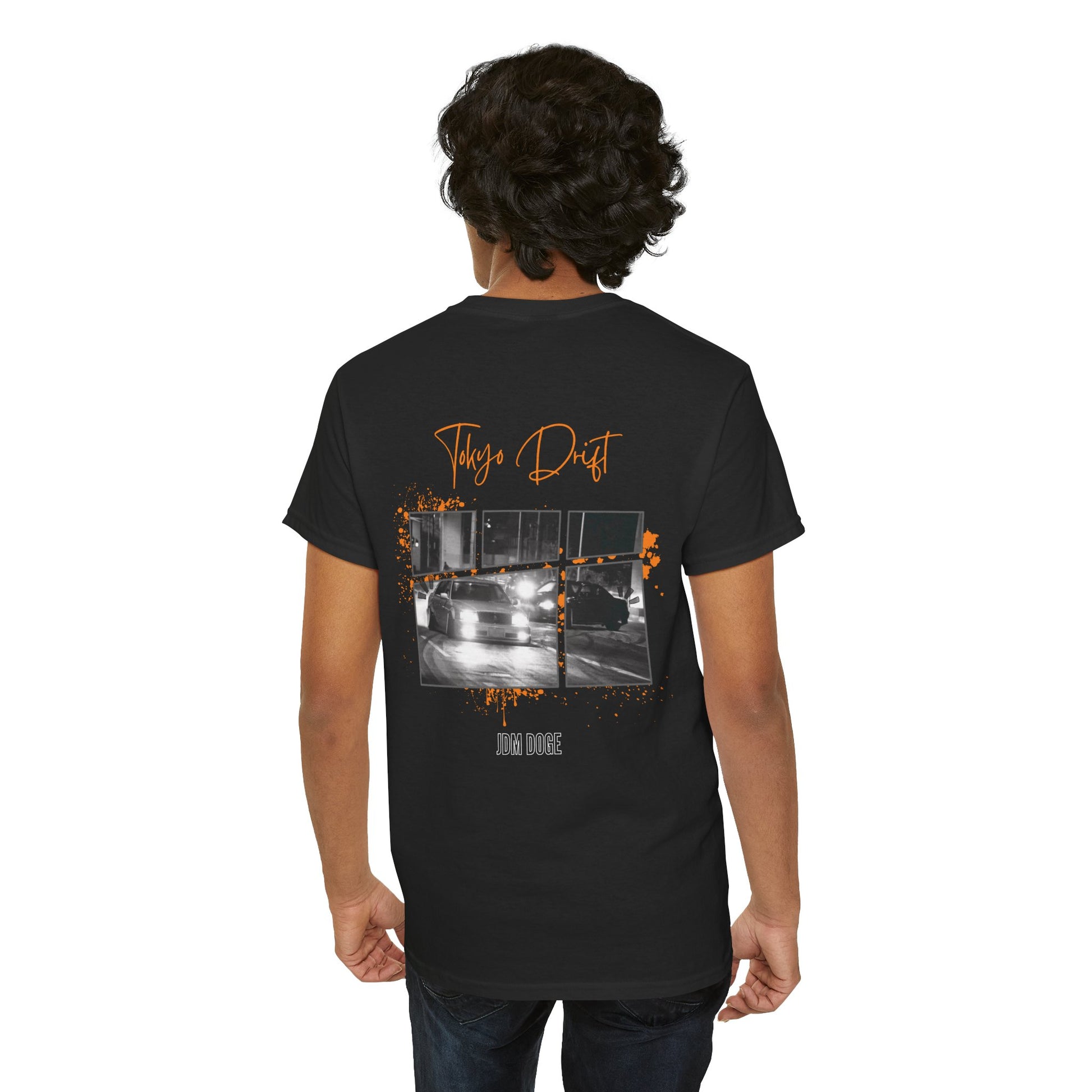Wear an epic shirt showing cars drifting in tokyo. Match with your dog while you are at it. 