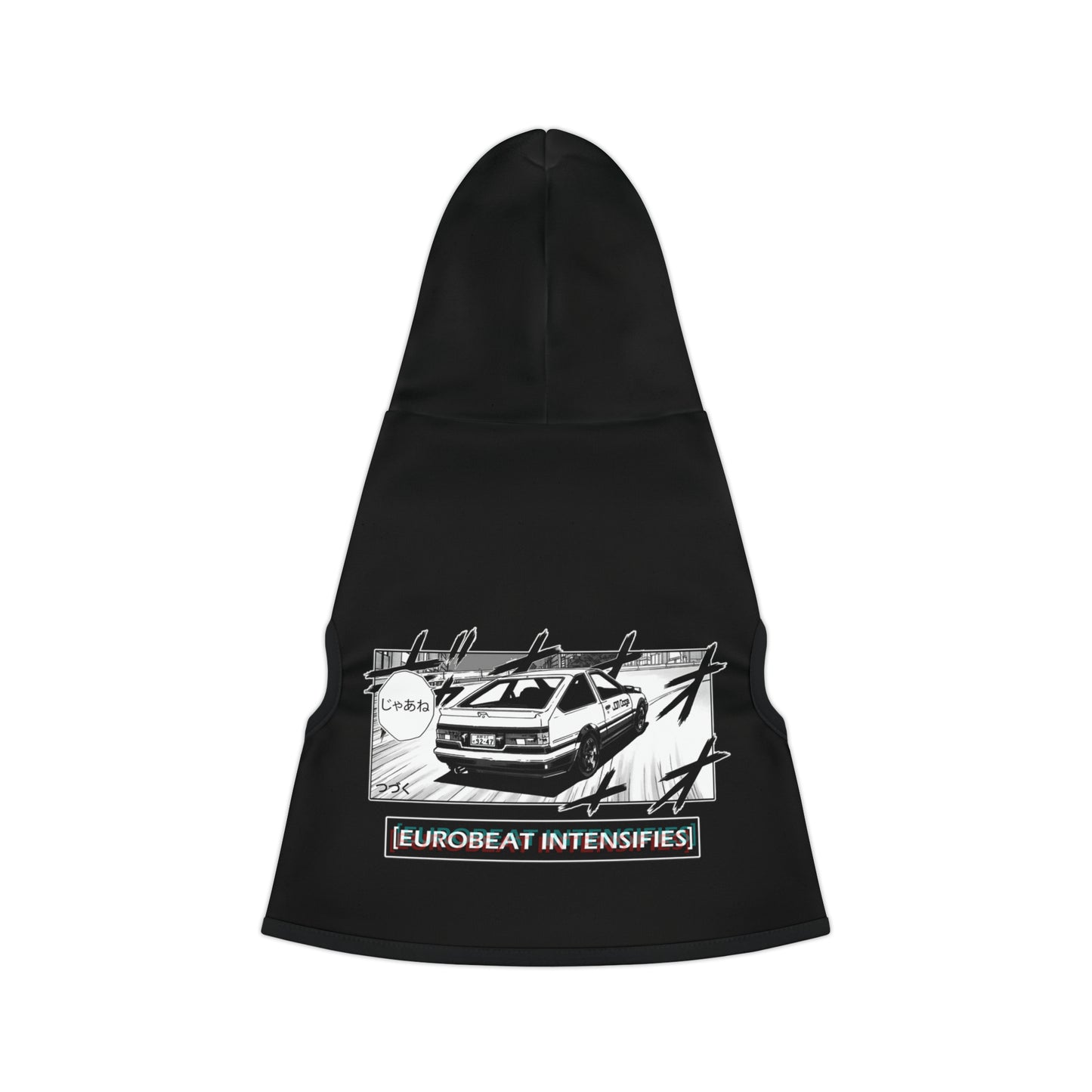 Toyota Sprinter AE86 Trueno Dog Hoodie (EUROBEAT INTENSIFIES) BACK JDM