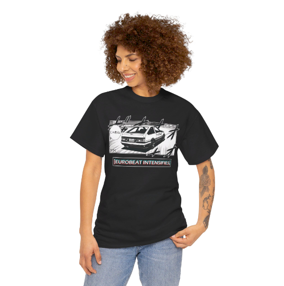 Toyota Sprinter AE86 Trueno T-Shirt (EUROBEAT INTENSIFIES) DRIFT DOGE