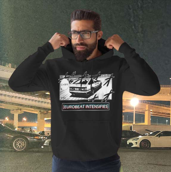 Toyota Sprinter AE86 Trueno T-Shirt (EUROBEAT INTENSIFIES) model